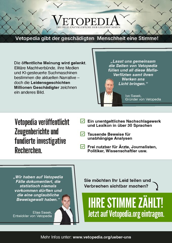 Titelseite des Vetopedia-Flyers